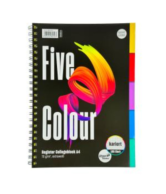 Blok College Format Werk Ursus A4 100 listov štvorčekový farebný register 