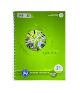 Blok College Format Werk Ursus Green A4 80 listov linajkový 70g recyklovaný 