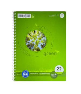 Blok College Format Werk Ursus Green A4 80 listov štvorčekový 70g, recyklovaný 
