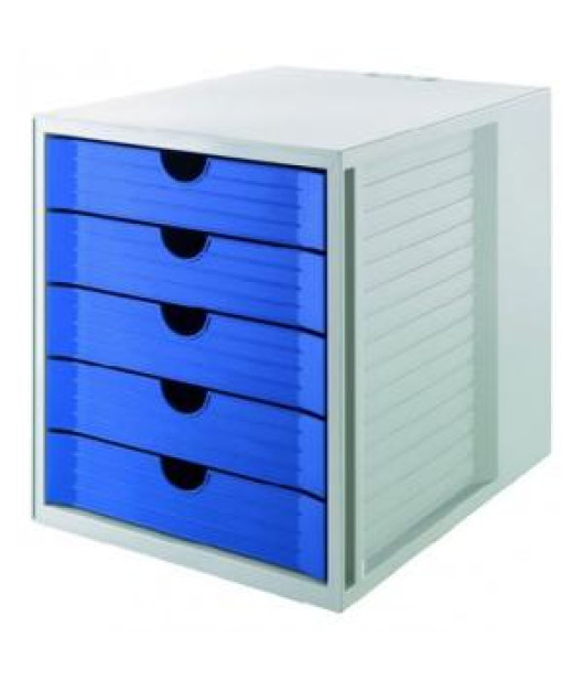 Zásuvkový box System KARMA eko-modrý 