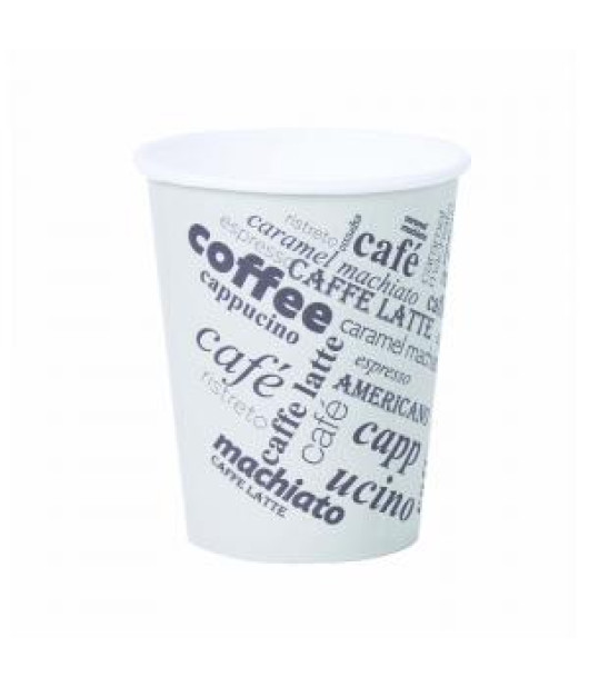 Papierový pohár 280ml ’M’ Coffee to go s motívom 50ks 