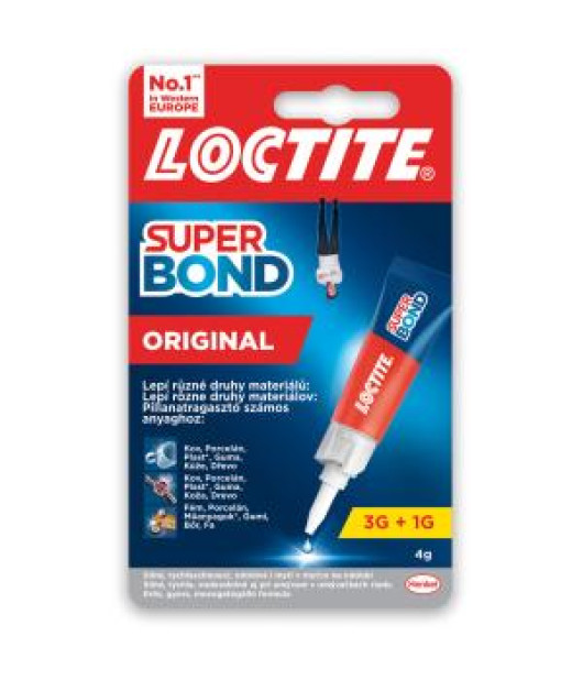 Sekundové lepidlo Loctite Super Bond Original 3+1g 