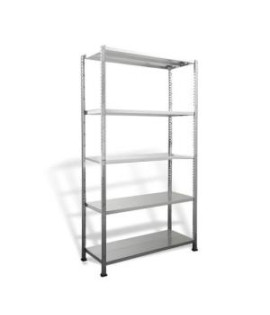 Policový regál s 5 kovovými policami, základný modul, š.106 x h.43 x v.200 cm 