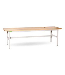Šatníková lavica s dĺžkou 1,5 m, v.44,5 x š.150 x h.30cm, RAL7035 sivá, drevo buk 