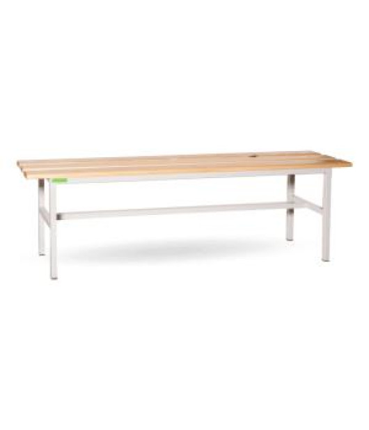 Šatníková lavica s dĺžkou 1,5 m, v.44,5 x š.150 x h.30cm, RAL7035 sivá, drevo buk 