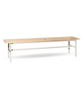 Šatníková lavi ca s dĺžkou 2 m, v.44,5 x š.200 x h.30cm, RAL7035 sivá, drevo buk 