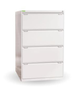 Kartotéková skriňa so 4 zásuvkami, dvojitá, v.132 x š.83 x h.62 cm, sivá RAL 7035 