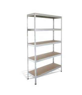 Policový regál s 5 doskovými policami, š.120 x h.40 x v.180 cm 