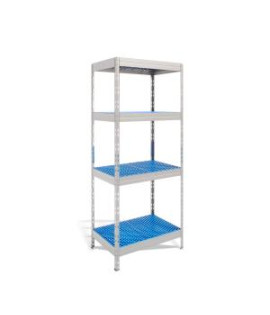 Policový regál so 4 plastovými policami, š.75 x h.50 x v.180 cm 