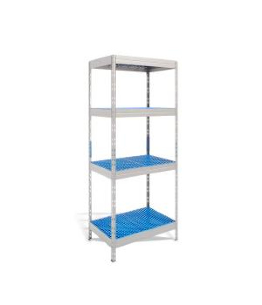Policový regál so 4 plastovými policami, š.75 x h.50 x v.180 cm 