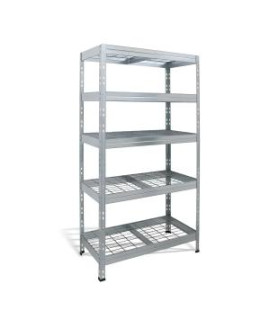 Policový regál s 5 drôtenými policami, š.90 x h.45 x v.180 cm 