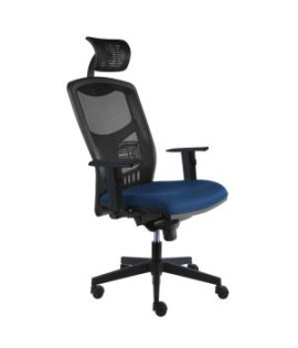 Kancelárska stolička York Net, E-SY+ PDH+ podrúčky modrá 