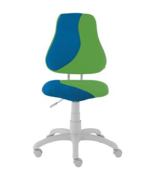 Detská rastúca stolička FUXO S-LINE modro/zelená (Suedine) 