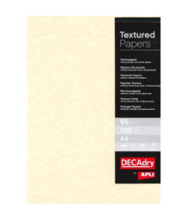 Štrukturovaný papier Pergamen šampanské, 95g, 100 hárkov 