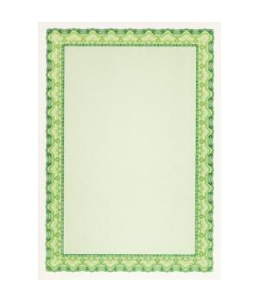 Certifikačný papier APLI A4, zelený, 115 g, 25 hárkov 