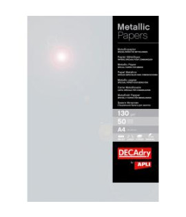 Metalický papier APLI A4 strieborná, 130g, 50 hárkov 