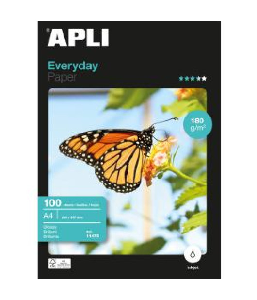 Fotopapier APLI, A4 Everyday, 180g, 100 hárkov 