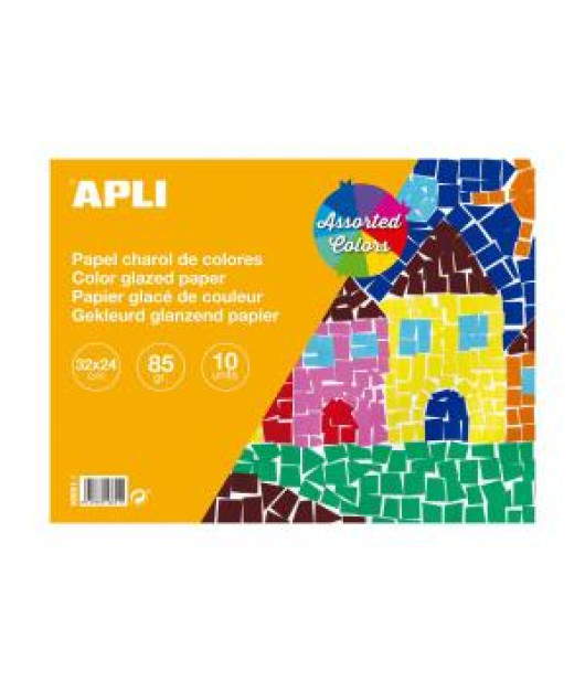 Blok z glazovaného papiera, APLI, 32x24cm, 10 listov 
