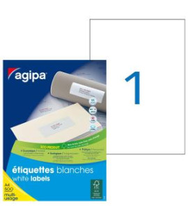 Etikety univerzálne 210x297mm Agipa A4 500 hárkov 