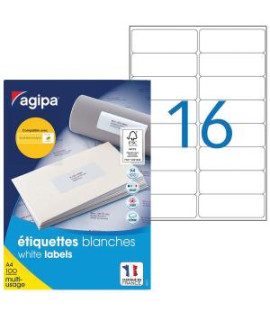 Etikety univerzálne 99,1x33,9mm Agipa A4 100 hárkov 
