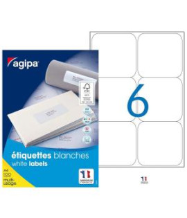 Etikety univerzálne 99,1x93,1mm Agipa A4 100 hárkov 