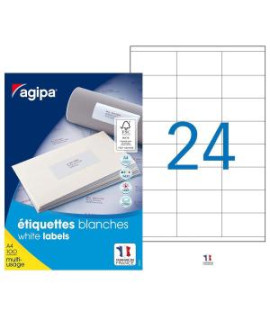 Etikety univerzálne 70x36mm Agipa A4 100 hárkov 