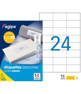 Etikety univerzálne 70x37mm Express Agipa A4 100 hárkov 