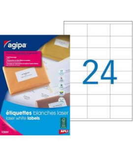 Etikety laser 70x37mm Agipa A4 100 hárkov 