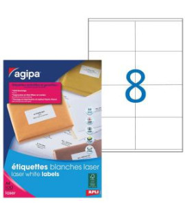 Etikety laser 105x72mm Agipa A4 100 hárkov 