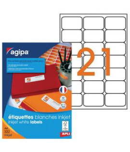 Etikety inkjet 63,5x38,1mm Agipa A4 100 hárkov 