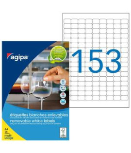 Etikety univerzálne odnímateľné 22x16mm Agipa A4 25 hárkov 