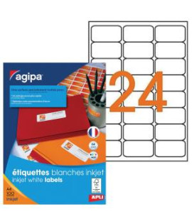 Etikety inkjet 63,5x33,9mm Agipa A4 100 hárkov 