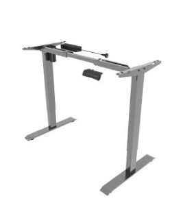 Stolová podnož BASIC, výškovo nastaviteľná, 1-motorová, 100-160x50-80 cm, farba sivá RAL 9006 