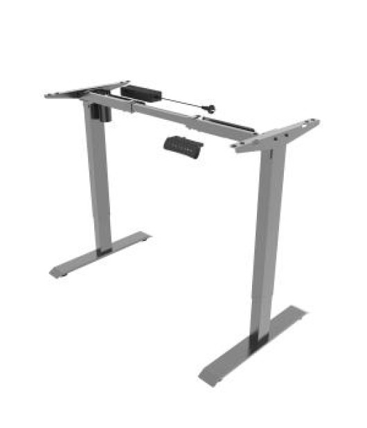 Stolová podnož BASIC, výškovo nastaviteľná, 1-motorová, 100-160x50-80 cm, farba sivá RAL 9006 