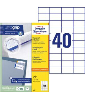 Etikety univerzálne 52,5x29,7mm Avery A4 100 hárkov 