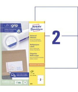 Etikety univerzálne 210x148mm Avery A4 100 hárkov 
