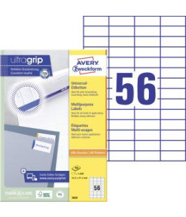 Etikety univerzálne 52,5x21,2mm Avery A4 100 hárkov 