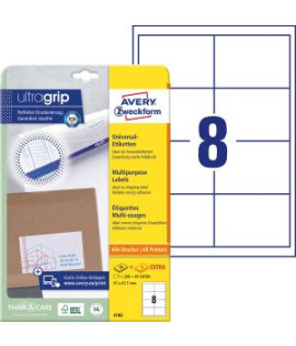 Etikety univerzálne 97x67,7mm Avery A4 25+5 hárkov 