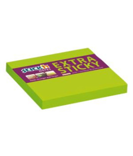 Samolepiaci bloček Stick’n Hopax, 76x76 mm, neónovo zelený 