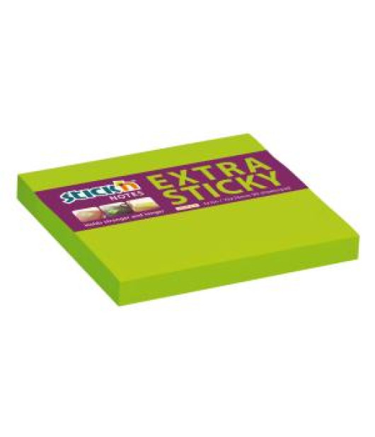 Samolepiaci bloček Stick’n Hopax, 76x76 mm, neónovo zelený 