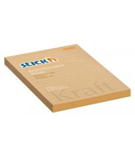 Samolepiaci bloček Stick’n Hopax Kraft, 150x101 mm, prírodná hnedá, linajkový 