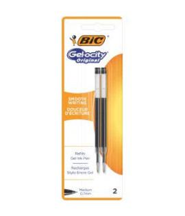Náhradná náplň do gélového rollera BIC Gelocity čierna 2ks 