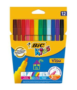 Sada popisovačov BIC KIDS Visa 12 ks 