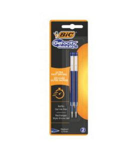 Náhradná náplň do gélového rollera BIC Gelocity QUICKDRY Modrá 2ks 