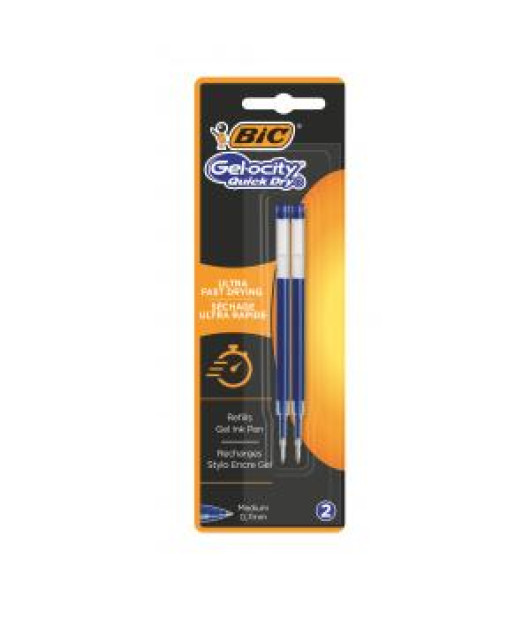 Náhradná náplň do gélového rollera BIC Gelocity QUICKDRY Modrá 2ks 