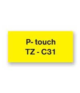 Samolepiaca páska Brother TZ-C31 12 mm neonžltá/čierna 