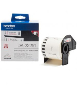 Samolepiace etikety Brother DK-22251, 62 mm x 15,24 m pre červeno-čiernu tlač na VC-500W