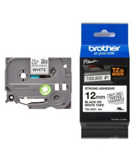 Samolepiaca páska Brother TZe-S231 12 mm biela/čierna 