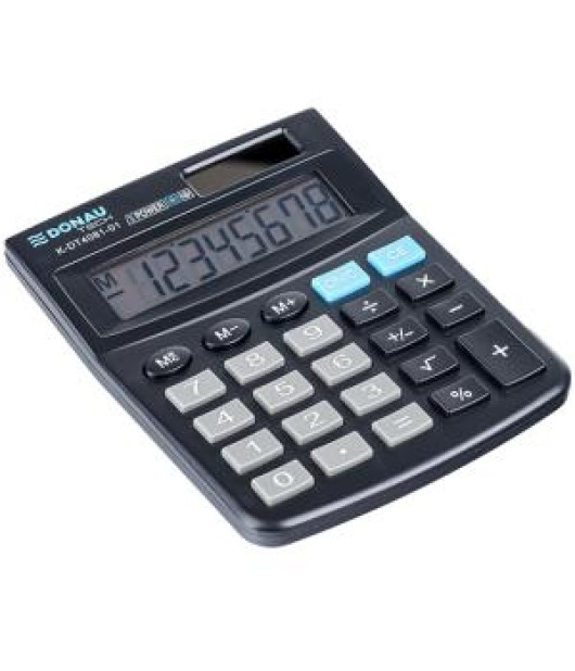 Kalkulačka DONAU TECH K-DT4081-01 vrecková čierna 