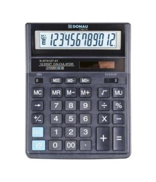 Kalkulačka DONAU TECH K-DT4127-01 stolová čierna 
